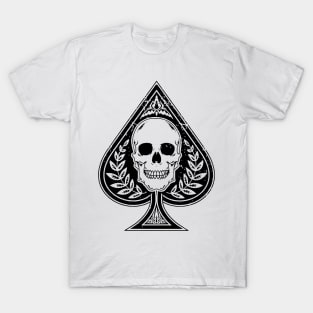 All-Over Vintage Skull and Spade T-Shirt
